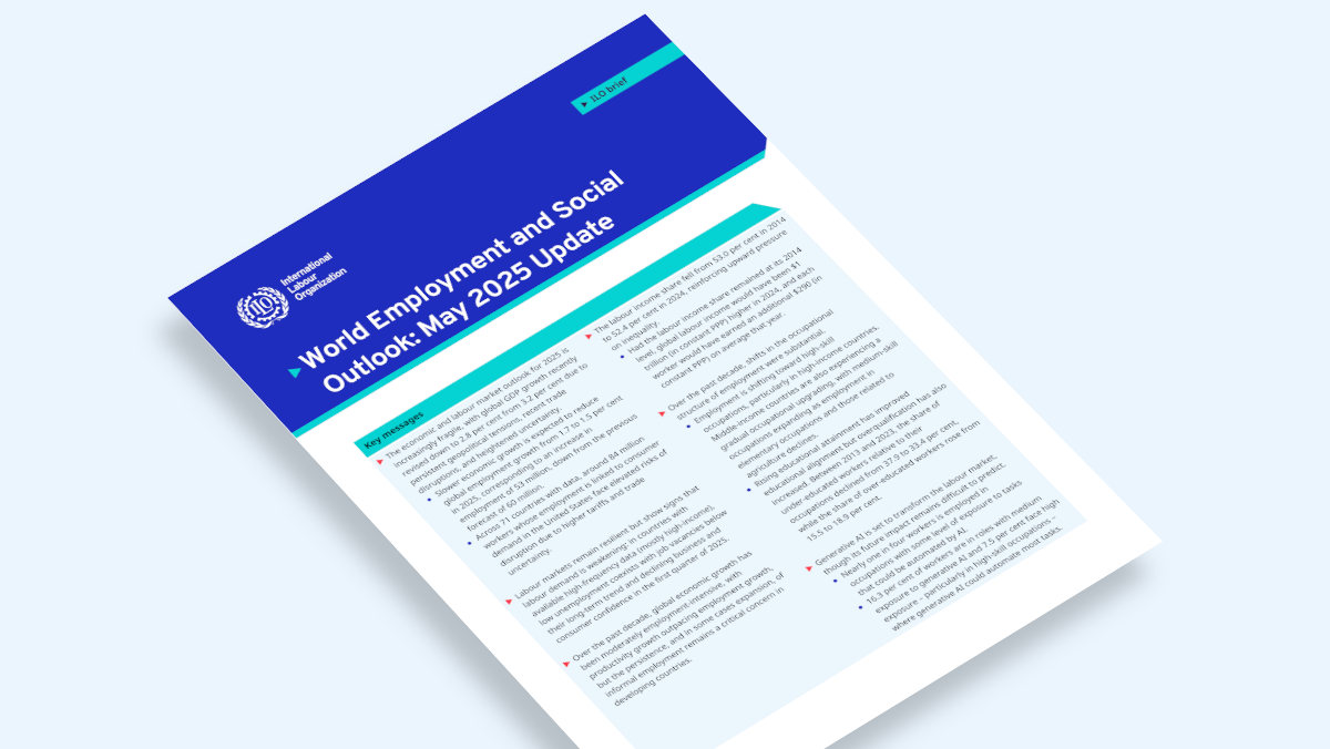 World Employment and Social Outlook: May 2025 Update | International ...