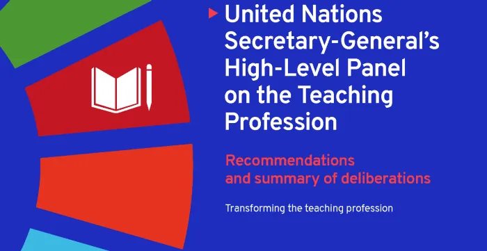 Cover - High Level Panel on the Teaching Profession - Recommendations and summary of deliberations