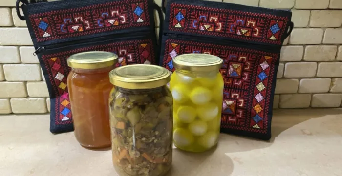 3 food jars of locally produced in Bethlehem