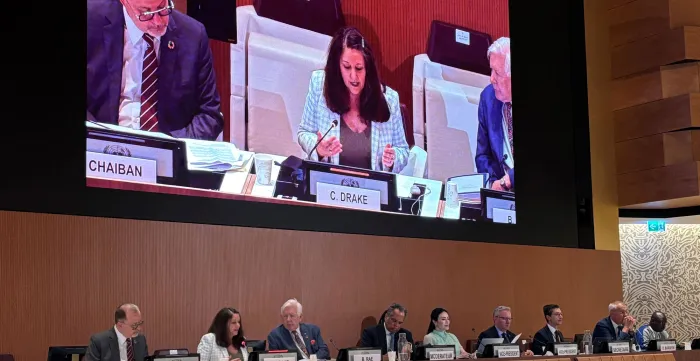 Row of panelists at the high-level panel on mobilising partnerships, solutions, and financing for countries and people in crisis contexts