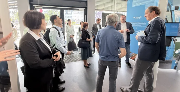 The Chinese delegation listens to the introduction, Germany, June 2025