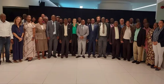 Participants of the two-day training pose for a photo.