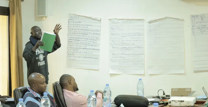 Cooperative member presents during a training