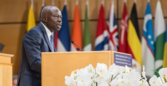 ILO Director-General addressing the 114th Session of the International Labour Conference, June 2026