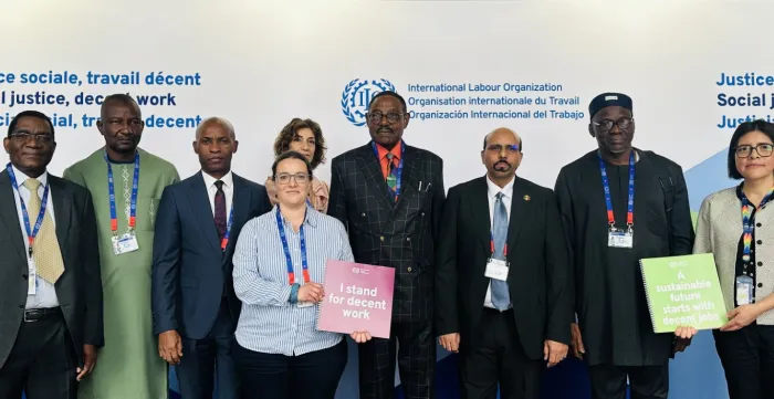 Members of PES network with ILO staff