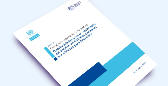Tapa del Boletín CEPAL - OIT Coyuntura laboral en la Argentina Oportunidades para el crecimiento del empleo en distintos contextos económicos para Argentina