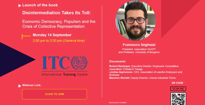 Business is not as usual. Launch of the book Disintermediation Takes Its Toll: Economic Democracy, Populism and the Crisis of Collective Representation