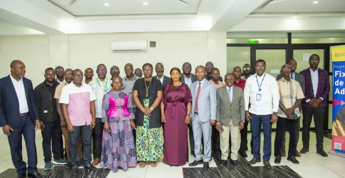 Les participants à l’atelier de dialogue social sur les revenus et le travail décent dans la filière cacao, à Yamoussoukro.