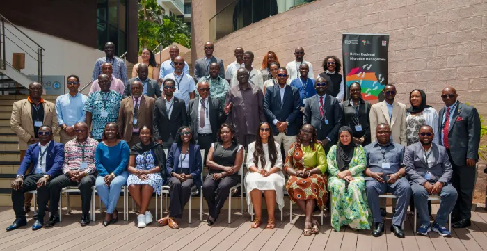 Group photo of participants attending the regional meeting of private employment agencies in Mombasa, Kenya.