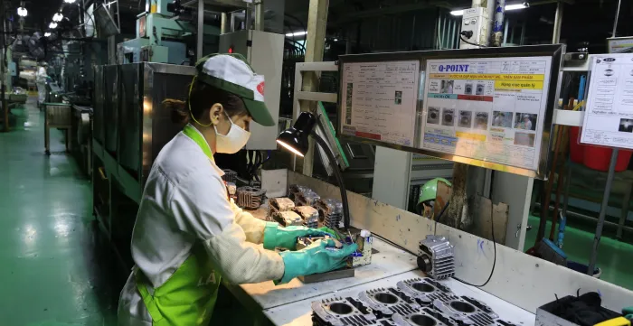 A female worker looking for defection