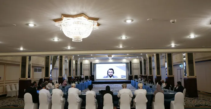 Participants from diplomatic missions attend the first session of a pilot dialogue,  convened by the Social Protection Fund of Oman and the ILO, on strengthening social protection for migrant workers. Muscat, Oman- 11 October 2026