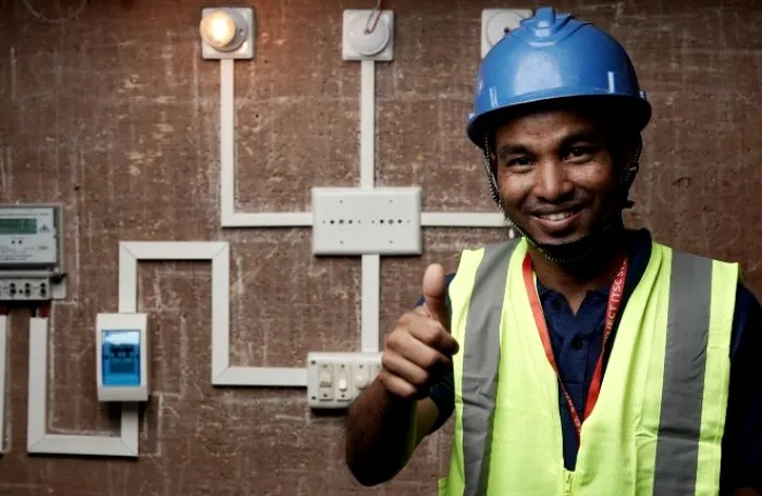 Rozen Patro in his classroom at Sylhet Technical School and College