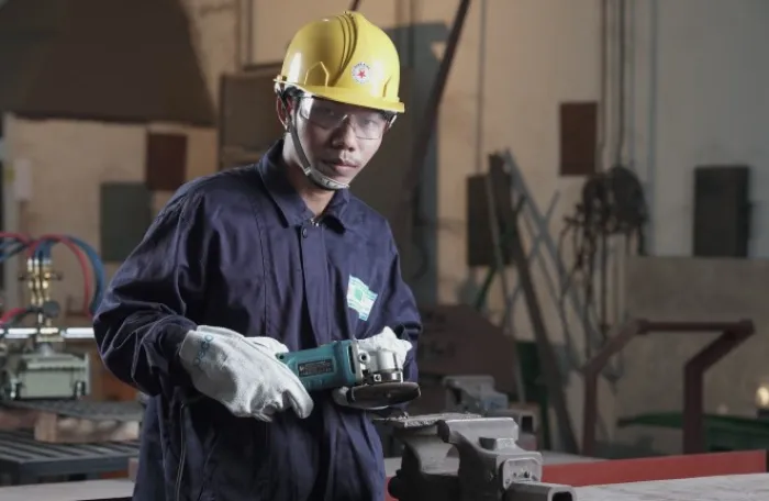 Shukumar Tonchongya during his training class at the institute 