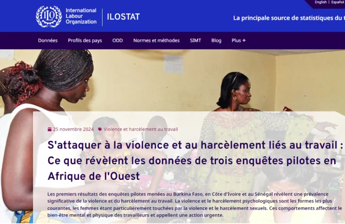 Page d'accueil ILOSTAT