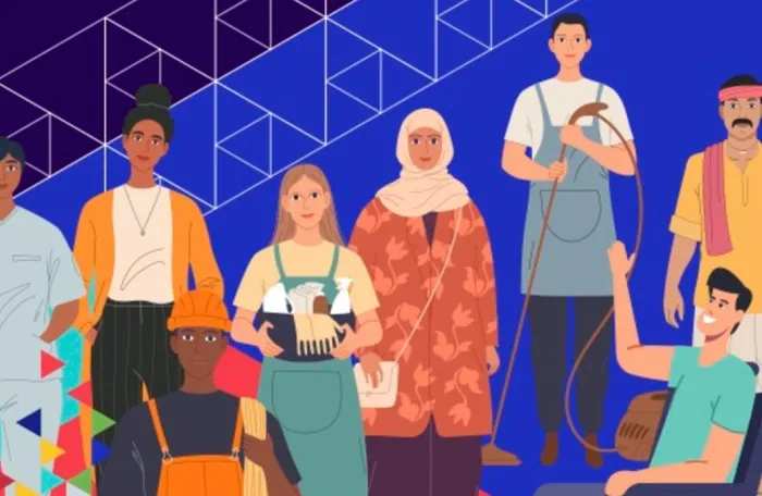 Drawings of diverse people and jobs