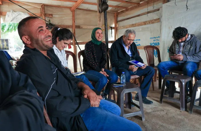 farmers attending training with the ILO