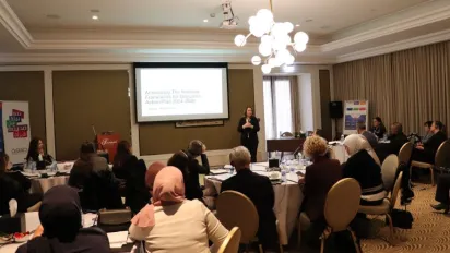 A group of participants at a meeting in Jordan