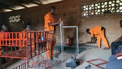 Students learn vocational skills in Malawi