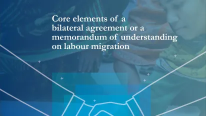 Cover page of the core elements of a bilateral labour agreements publication for Bangladesh 