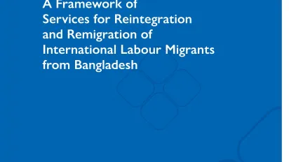 Cover page of the labour re-integration and re-migration Bangladesh publication