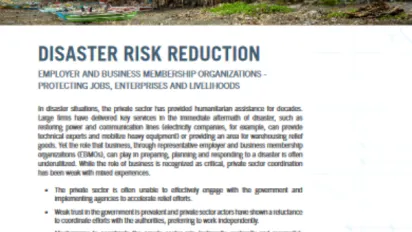 Cover image - Overview of ACT_EMP's work in disaster risk reduction