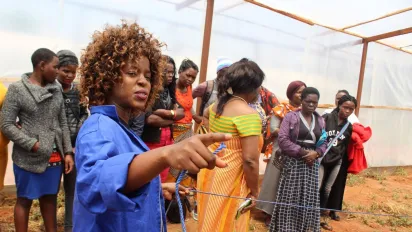 Thocco Mweneungu, a young entrepreneur from Mzuzu, turned greenhouse farming skills from the Global Skills Programme into a thriving cosmetics business. 