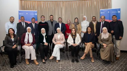 Group of participants pose for a photo