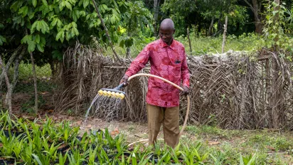 Cocoa farmer in Côte d'Ivoire