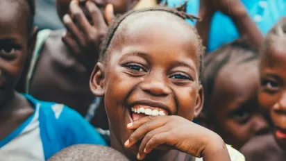 Group of african children in Sierra Leone
