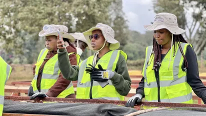 Participants to WIND TOT training disuss safety in the coffee sector in Kenya