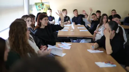 Students in a classroom