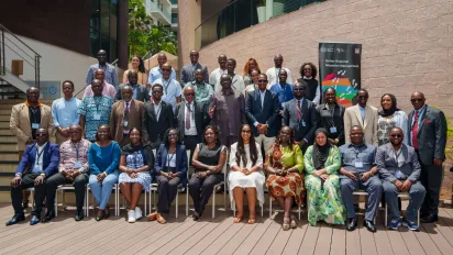 Group photo of participants attending the regional meeting of private employment agencies in Mombasa, Kenya.