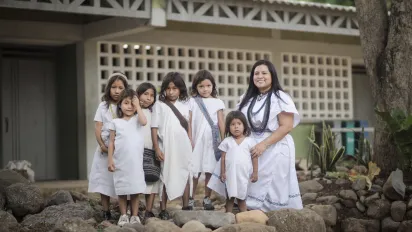 A woman caregiver in Colombia