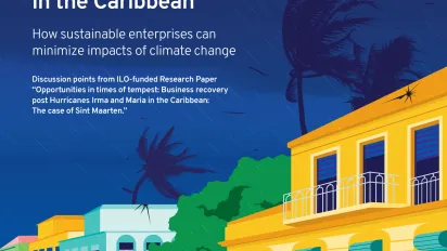 Cover for publication Booklet: Business Resilience in the Caribbean - How sustainable enterprises can minimize impacts of climate change