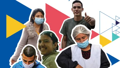 Cover for publication Labour Overview 2022 for Latin America and the Caribbean [Executive summary]