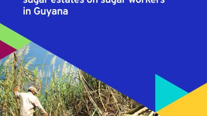 Cover for publication Study of the socio-economic impact of the closure of GUYSUCO sugar estates on sugar workers in Guyana