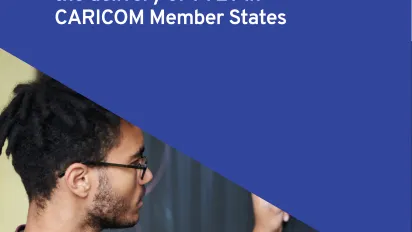 Cover for publication The impact of the COVID-19 pandemic on the delivery of TVET in CARICOM Member States