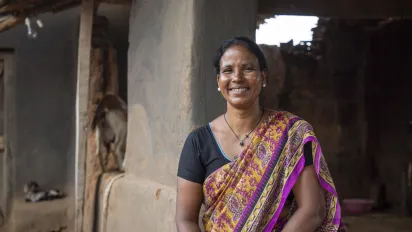 woman smiling