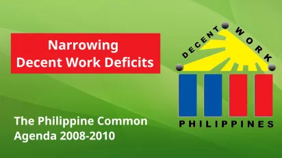 cover of the Decent Work Country Programme Philippines 2008-10