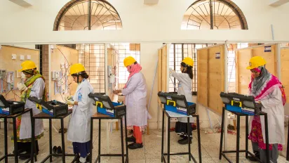 Skills 21 project training at Khulna Mahila Polytechnic Institute