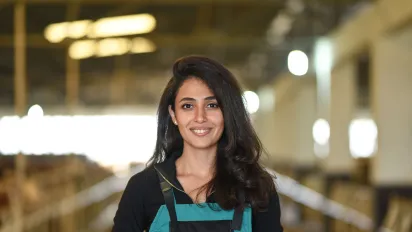 Young female farmer portrait