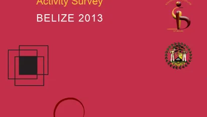 Cover for Report of the National Child Activity Survey - Belize 2013