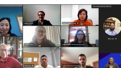 Photo of zoom meeting screen with participants