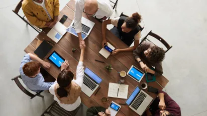 People in negotiations around a table