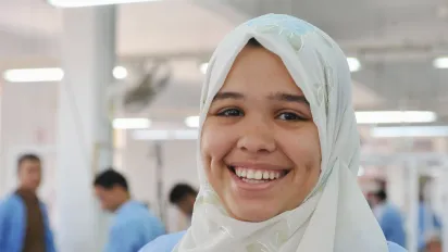 Young woman worker in Egypt