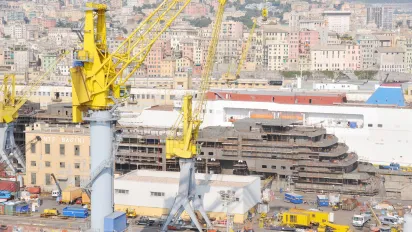 Ship under construction. 
