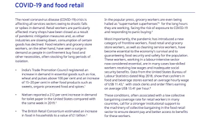COVID-19 and food retail - Cover
