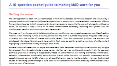  Cover image - A 10-question pocket guide