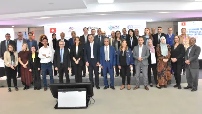 Photo de groupe Séminaire de présentation des résultats de KARAMA et CSC en Tunisie