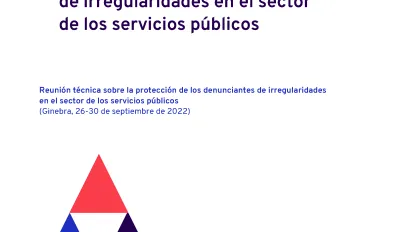 La protección de los denunciantes de irregularidades en el sector de los servicios públicos - Portada